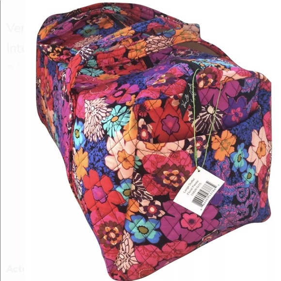 Vera Bradley Large Duffel Travel Bag Floral Fiesta - Picture 4 of 7